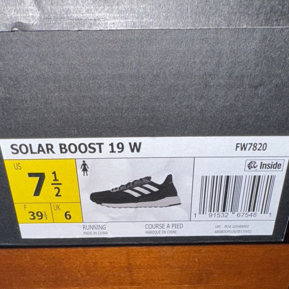 Adidas Women’s Solar Boost Black Sneakers - Picture 3 of 6